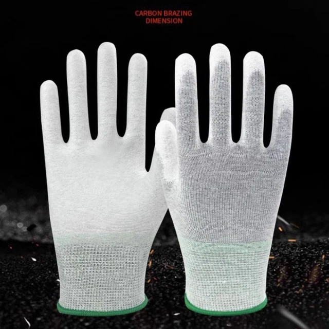 13 Needles PU Coated Glove Dacron Antistatic Gloves  Electronic Factory