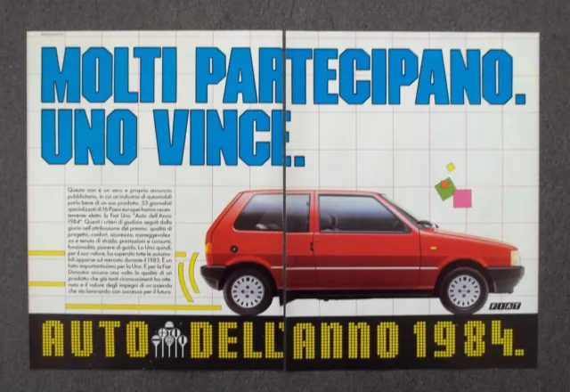 G038-Advertising Pubblicità-1984 - FIAT UNO AUTO DELL'ANNO 1984