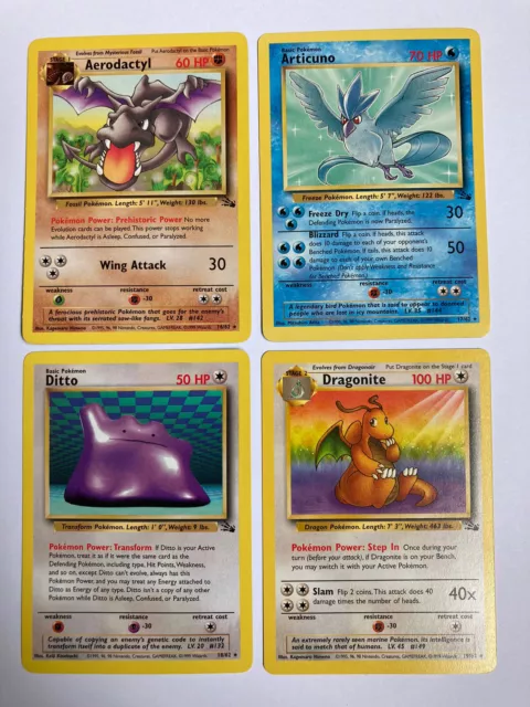 Pokemon Fossil Complete Non Holo Set 16 - 62 Near Mint COLLECTOR’S SET RARE COND