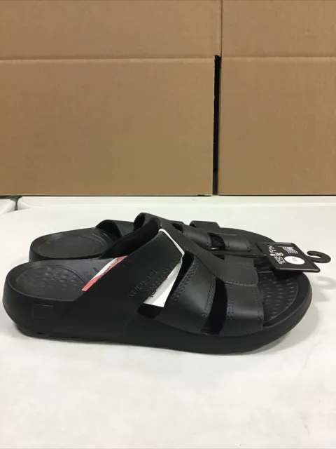NuuSol MENS Stanley’s Slide | Non-Slip Comfort Sandal, Black, Size 9