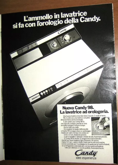 PUBBLICITA CANDY LAVATRICE vintage 1971 advertising werbung