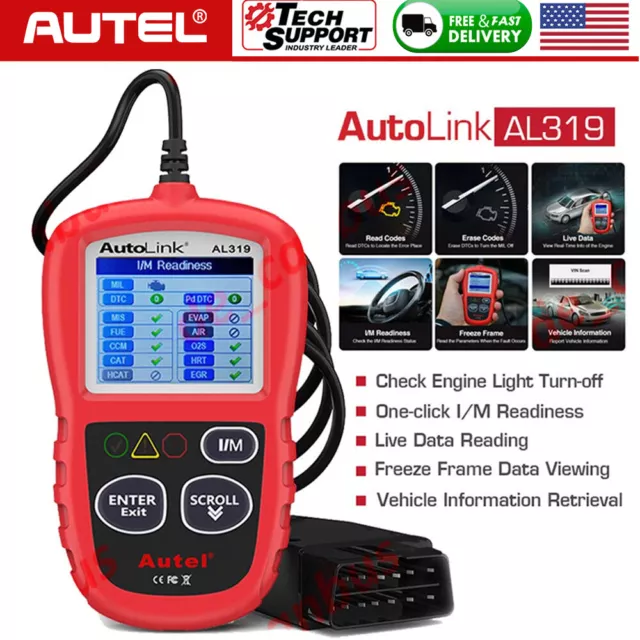 Autel Autolink AL319 OBD2 CAN OBDII Car Code Reader Auto Diagnostic Scanner Tool