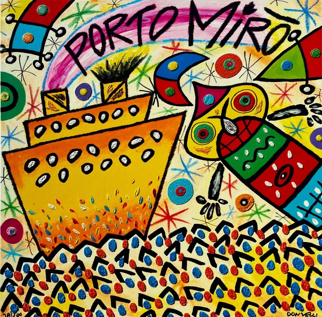 Porto Miro Sculptures C. Bruno Donzelli 40x40 Serigraph Art Pop Decor Home Idea
