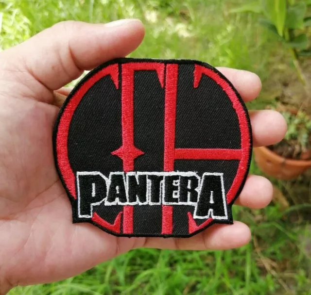 2Pcs.Pantera Band Music Logo Heavy Metal symbol Embroidered Iron-On Sew-On patch