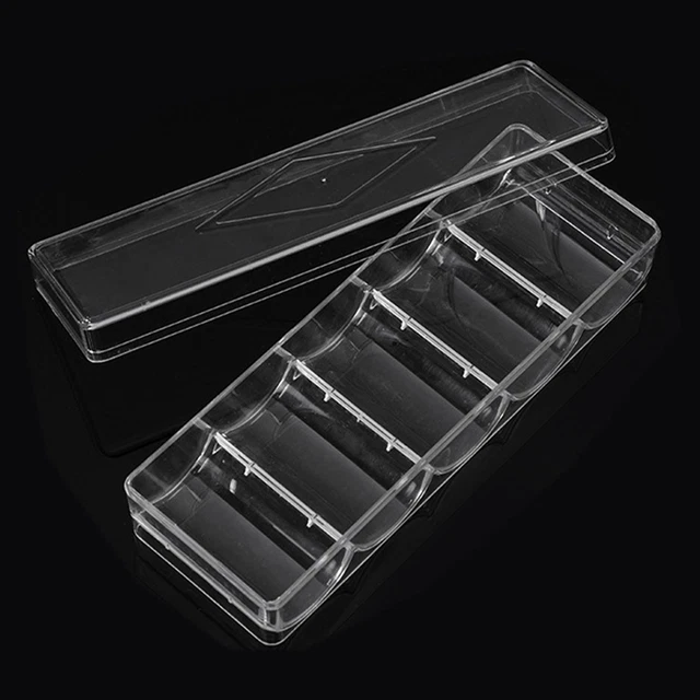 Set of 2 Clear Acrylic Poker Chip Rack Trays - Each Holds 100 Chips