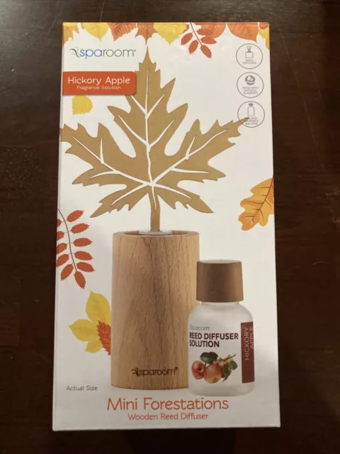 Spa Room Wooden Reed Diffuser Hickory Apple Frag Mini Forestations New