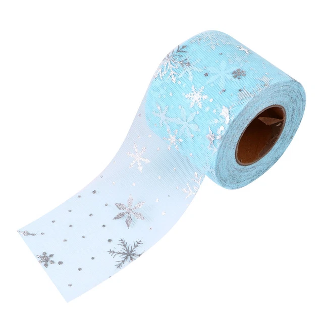 2 Sets Weihnachten Geschenk Band Tüll Stoff Rollen 9