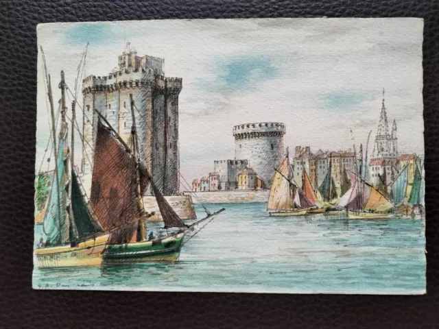 CPA Illustrateur BARDAY "Port de La Rochelle"