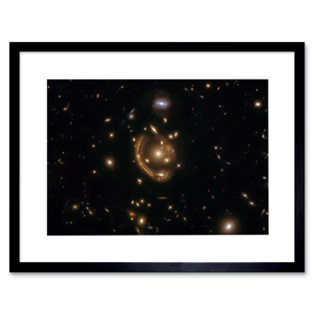 Hubble-Weltraumteleskop Einstein geschmolzener Ring Galaxie Phänomen gerahmter Druck 12X16