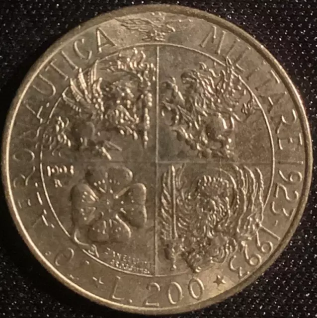 1993-R ITALY 200 Lire - Aluminum-Bronze Coin