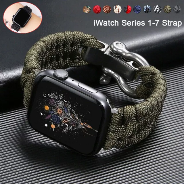 Nylon Braided Armband für Apple Watch Ultra 49mm Series 8 7 6 SE 5 4 3 2 41/45mm