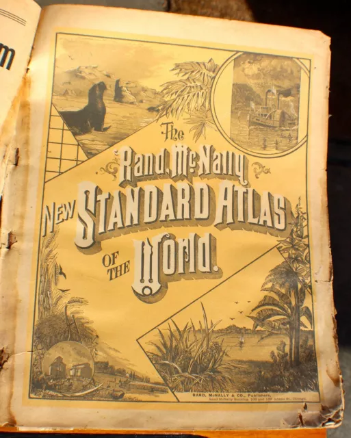 Vintage - The Rand Mcnally New Standard Atlas Of The World 1890