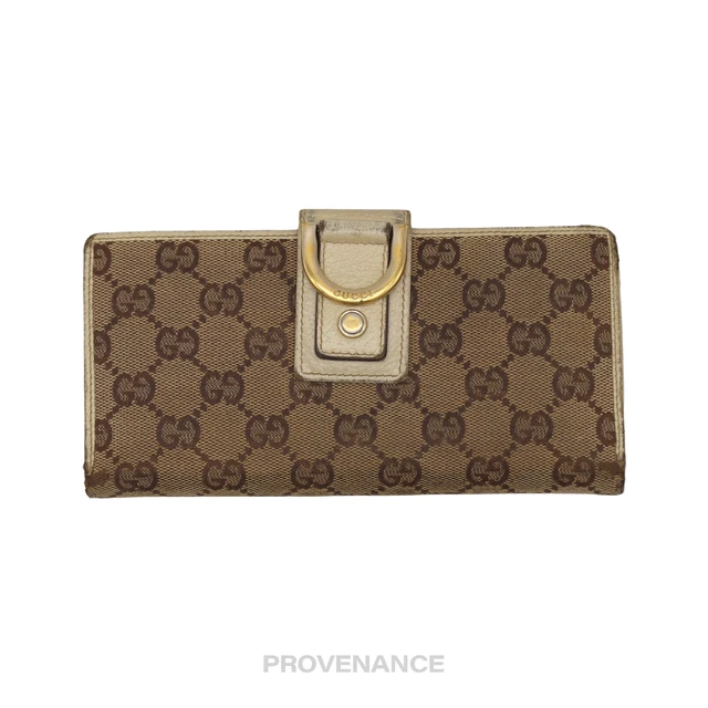 Gucci GG Canvas Long Wallet - Ivory