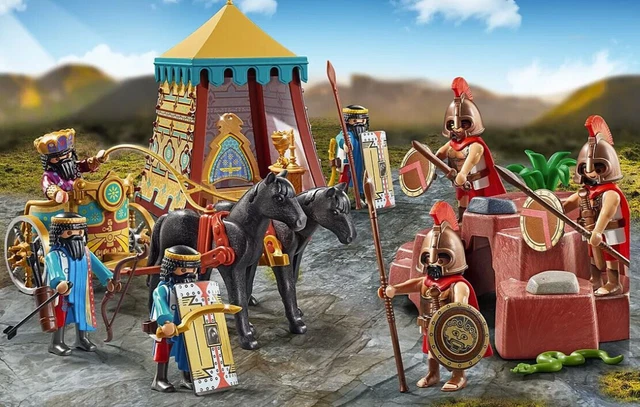 PLAYMOBIL Drakkar Et Vikings – 3 Figurines – Bateau 41 Cm – Sans Boîte (Sous Blister)