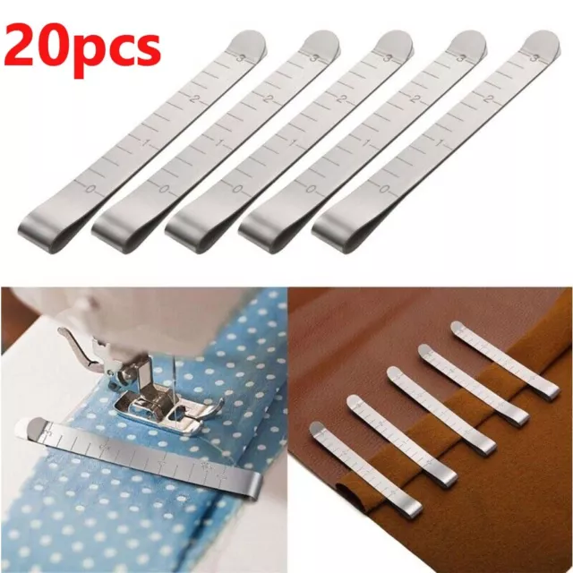 20pcs DIY Sewing Hemming Clip Sewing Clips 3 Inch Quilting Clip Fixed Ruler