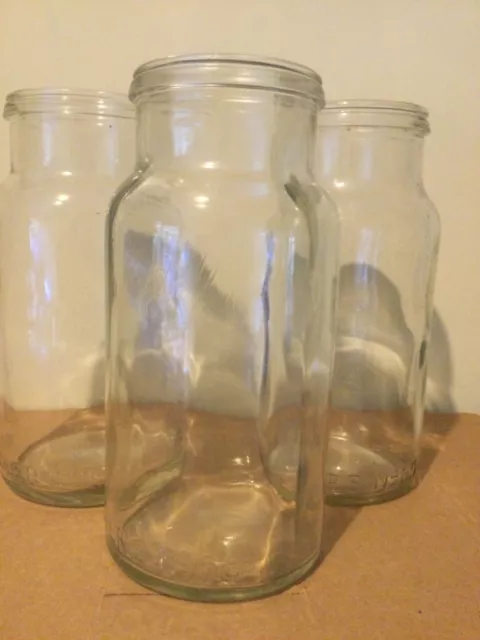 Fowlers Vacola Vintage  3 x size 65 EXTRA LARGE Preserving Jars