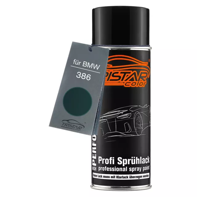 Autolack Spraydose für BMW 386 Farngrün Metallic Basislack Sprühdose 400ml