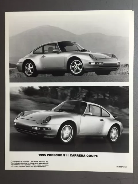 1995 Porsche 911 Carrera Coupe Press Photo PCNA Issued - RARE!! Awesome L@@K