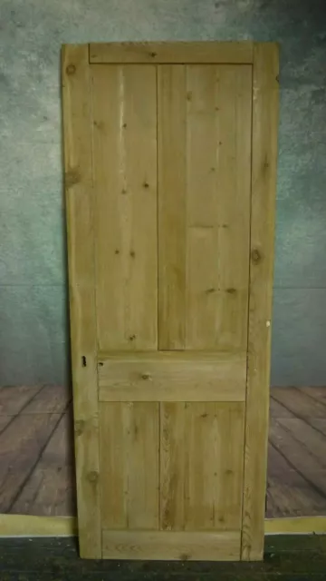 S12f (28 x 73 3/4) Old Short Original Victorian Period Reclaimed Pine Door 2