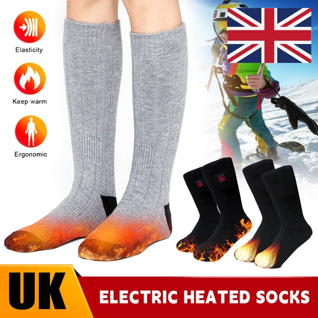 Winter Electric Heated Super Warm Socks Rechargeable Battery Women Men Feet