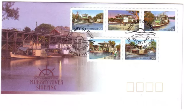 2003 FDC. Australia. Murray River Shipping. PictPMK "SWAN HILL"