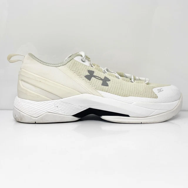 Under Armour Boys Curry 2 1275082-100 White Running Shoes Sneakers Size 7Y