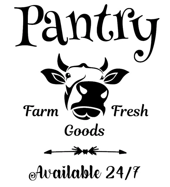 Pantry Decal Home Interior Sticker for Door Wall Kitchen Cabinet Mail w/Tracking