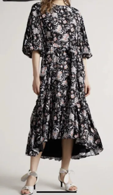 New!!  Ted Baker Midax Floral Oversized Dress Fully Lined Size 3 12 14 16 BNWT