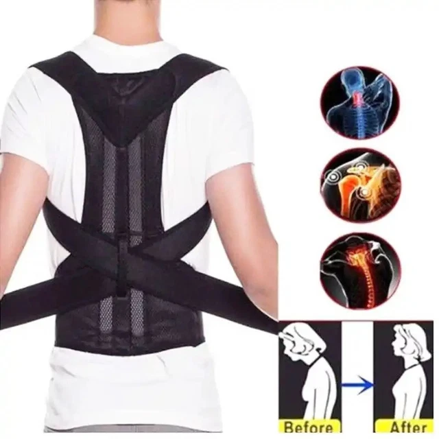 Corrsctive Adjustable Posture Corrector Back-Brace Clavicle Support No Slouch