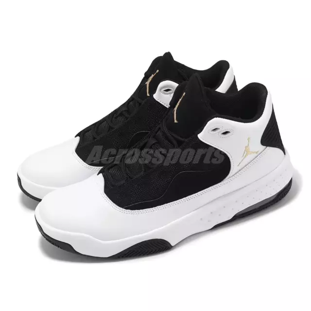 Nike Jordan Max Aura 2 White Black Gold Men Basketball Sports Shoes CK6636-107