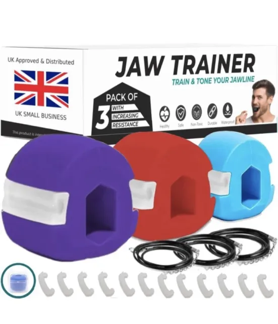 LOCK N STOCK Jaw Trainer, Exerciser for Jawline - Pack of 3 £13.99 - PicClick  UK