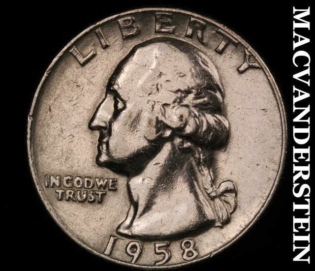 1958-D Washington Quarter-Scarce Better Date #N9606