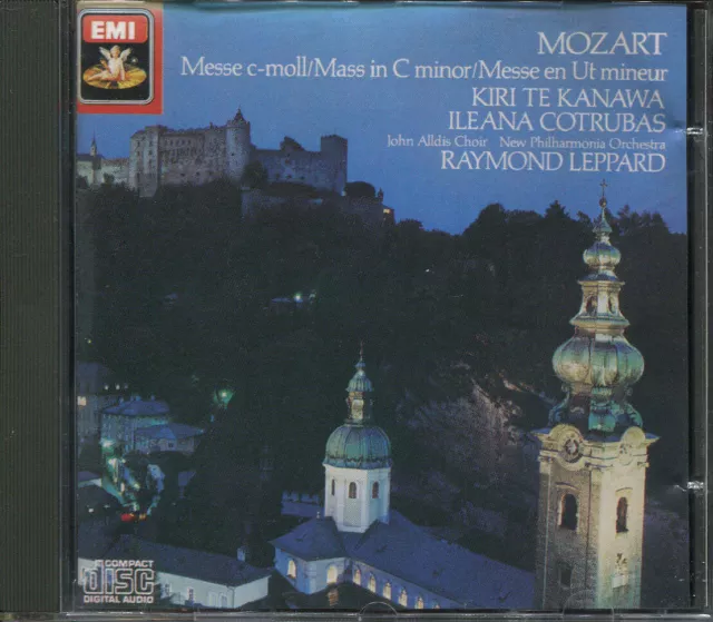 CD MOZART  MESSE c-moll/Mass in C minor KIRI TE KANAWA COTRUBAS LEPPARD EMI 1974