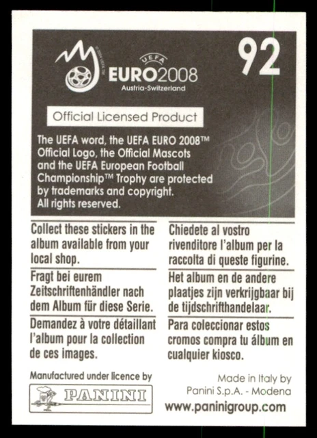 Panini Euro 2008 Luka Modric #194 PSA 8 (Neu (gemäss Beschreibung)) in