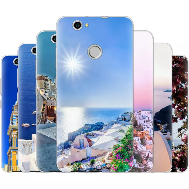 dessana Santorini TPU Silikon Schutz Hülle Case Handy Tasche Cover für Huawei