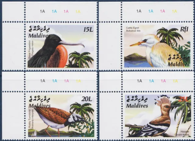 Maldives 2003 Birds Hoopoe Egret Frigate Bird Nature Wildlife 4v set MNH