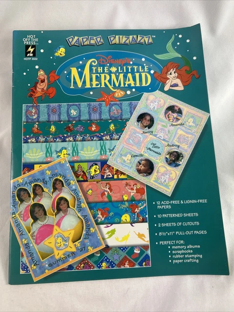 "Folleto de papel impreso de Disney La Sirenita papel Pizazz 10 hojas 8,5x11"""