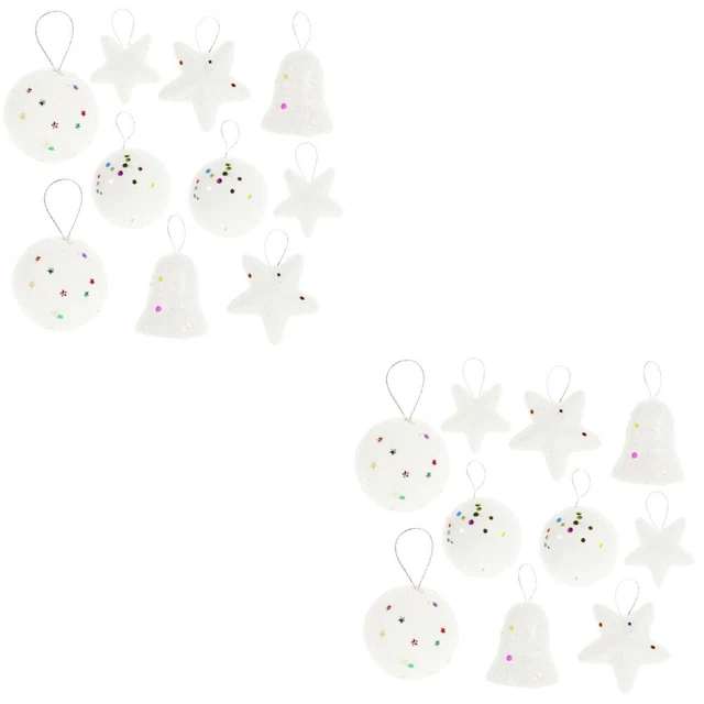 240 Pcs Foam Pendant Foam Decorative Balls The Snow Christmas