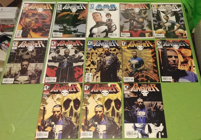 The Punisher Marvel Knights Comic Book Lot (A) (13) Vol3 1-10,12 Variant #2