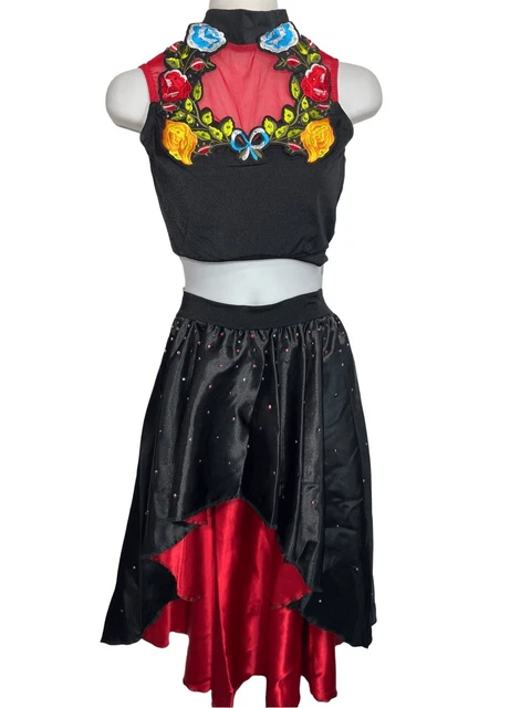 Kelle Size Adult Medium Contemporary Latin Salsa Dance Costume Senorita 2 Pc
