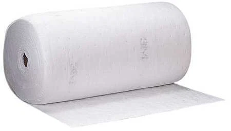 3M Hp-100 Absorbent Roll, Absorbs 73 Gal. Oil-Only, ,White