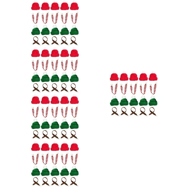 Weihnachten Weinflaschenabdeckung 100 Stk Dekoration Urlaub diy Zubehör Puppenhü