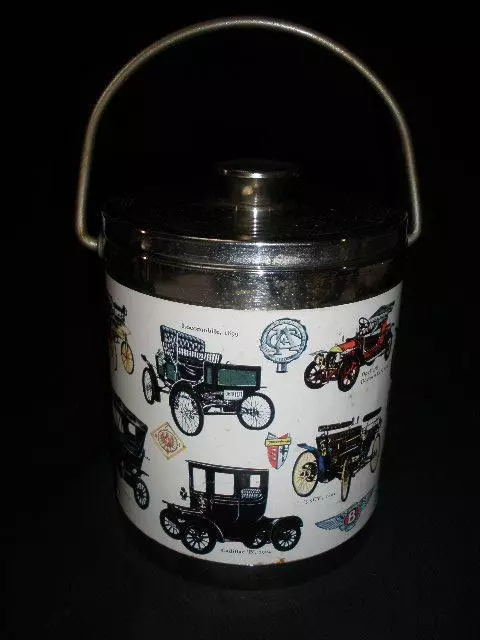 Lovely Retro Stainless Steel Ice Bucket Vintage Car Pattern