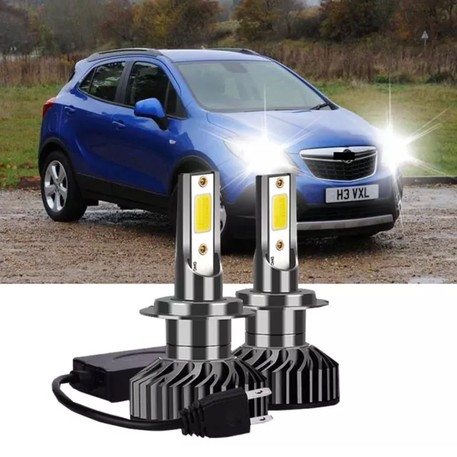 FOR VAUXHALL MOKKA 12+ 2x CANBUS ERROR FREE H7 LED Headlight Bulb Conversion Kit