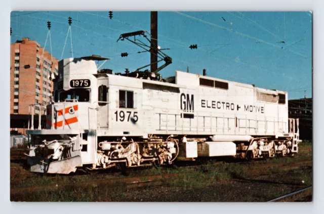 Postcard Railroad Train General Motors Demo 1975 EMD Class GM 6C Chrome Unposted
