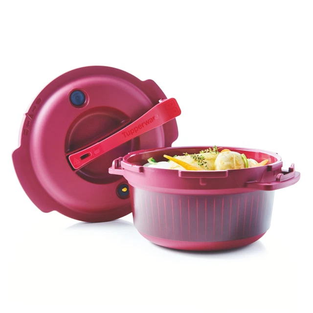 Cuiseur Pression Micro Minute Tupperware – 3L – Violet – Avec Livre – Neuf (défaut Mineur)