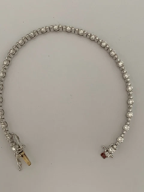 3343 – Bracelet Ligne Or Gris Diamants