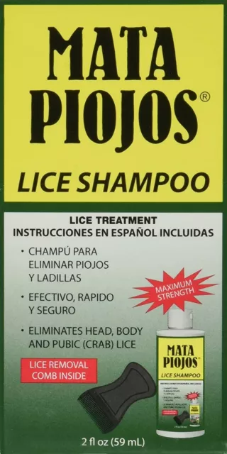 EFFECTIVE LICE TREATMENT SHAMPOO MATA PIOJOS TRATAMIENTO 2 oz