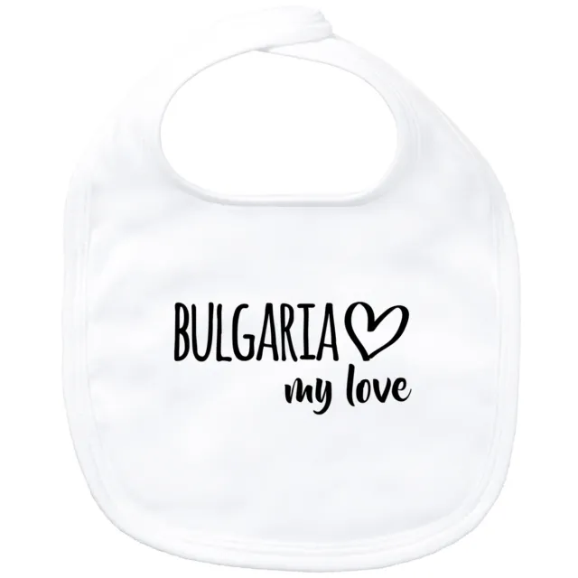 Bavaglino bambino Bulgaria my love idea regalo souvenir compleanno collo di Natale
