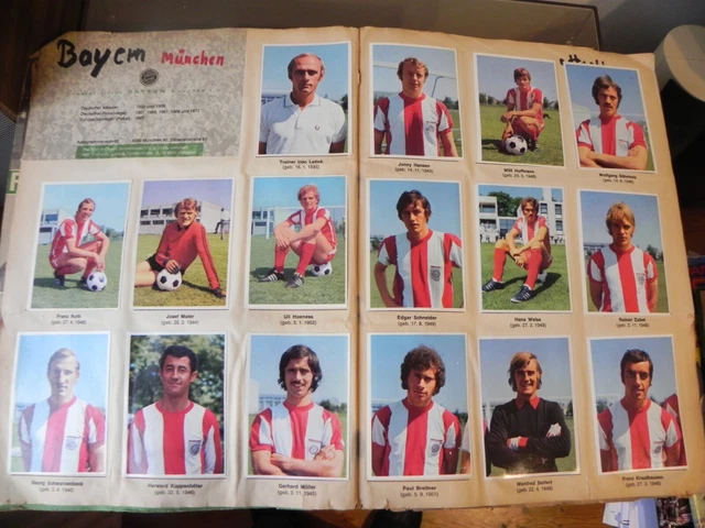 KOMPLETT BAYERN MÜNCHEN GERD MÜLLER  BERGMANN FUßBALL 72 BUNDESLIGA SAMMELBILDER